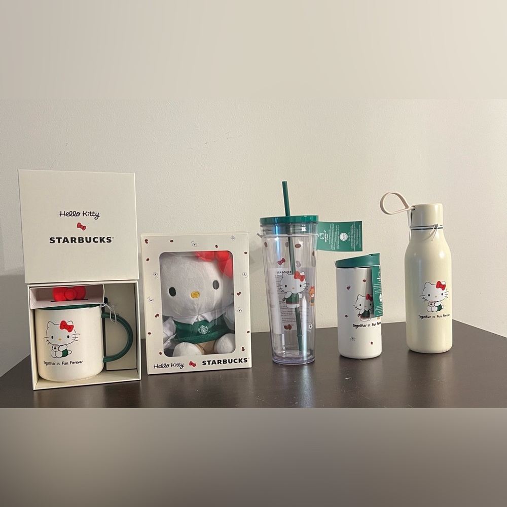 Starbucks x Hello Kitty 2025 Collection Limited Edition Lot of 5 NEW